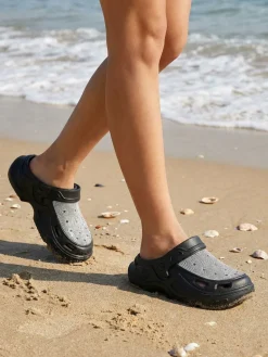 Maira Ciabatte donna in gomma con strass - nero