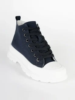 Maira Sneakers alte in tela con platform