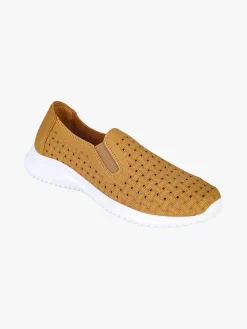 Maira Sneakers donna slip on traforate - cammello