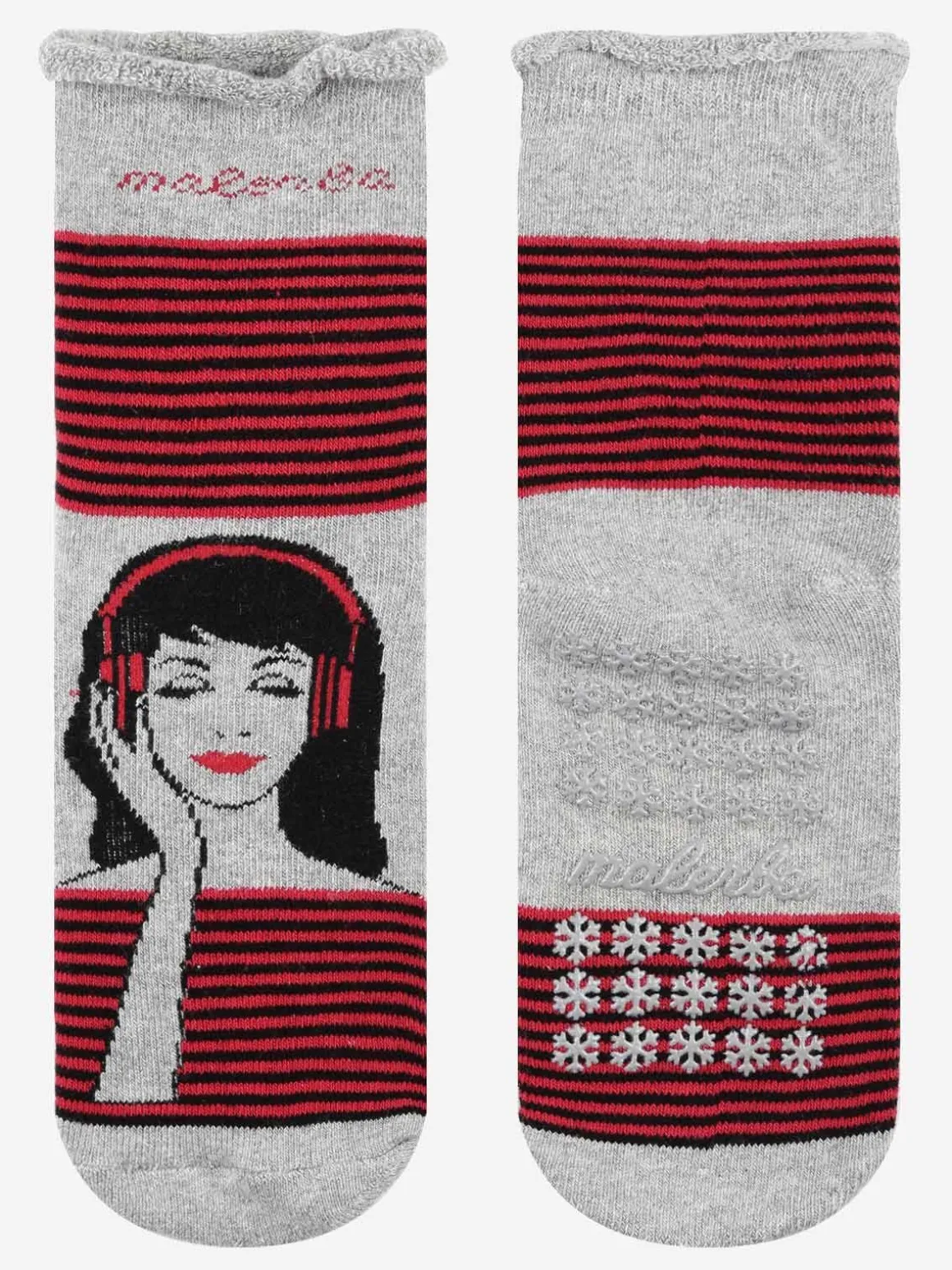Malerba Calze antiscivolo bambina in caldo cotone con stampe