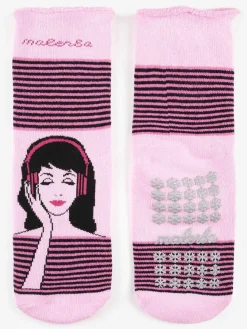 Malerba Calze antiscivolo bambina in caldo cotone con stampe