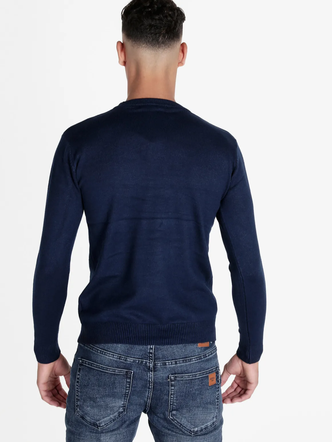 M.Angel Pullover girocollo da uomo misto lana