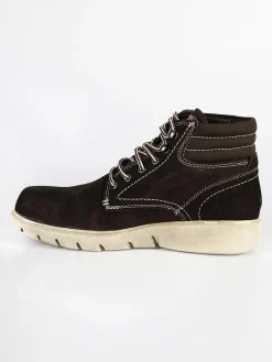 Marina Militare Scarpe alte in pelle scamosciata marrone