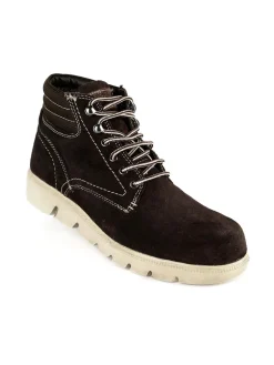 Marina Militare Scarpe alte in pelle scamosciata marrone