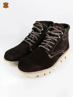 Marina Militare Scarpe alte in pelle scamosciata marrone