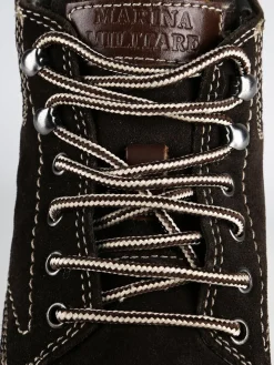 Marina Militare Scarpe alte in pelle scamosciata marrone