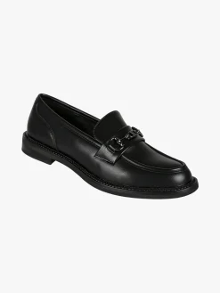 Marina Torres Mocassini donna in ecopelle con tacco basso - nero