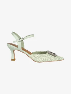 Marina Torres Slingback da donna con cinturino alla caviglia e tacco a rocchetto