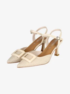 Marina Torres Slingback da donna con cinturino alla caviglia e tacco a rocchetto