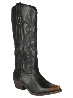 Martin Pescatore Stivali donna texani con zip - moro