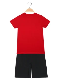 Marvel Spider-Man Completo corto da bambino in cotone con t-shirt e bermuda - rosso