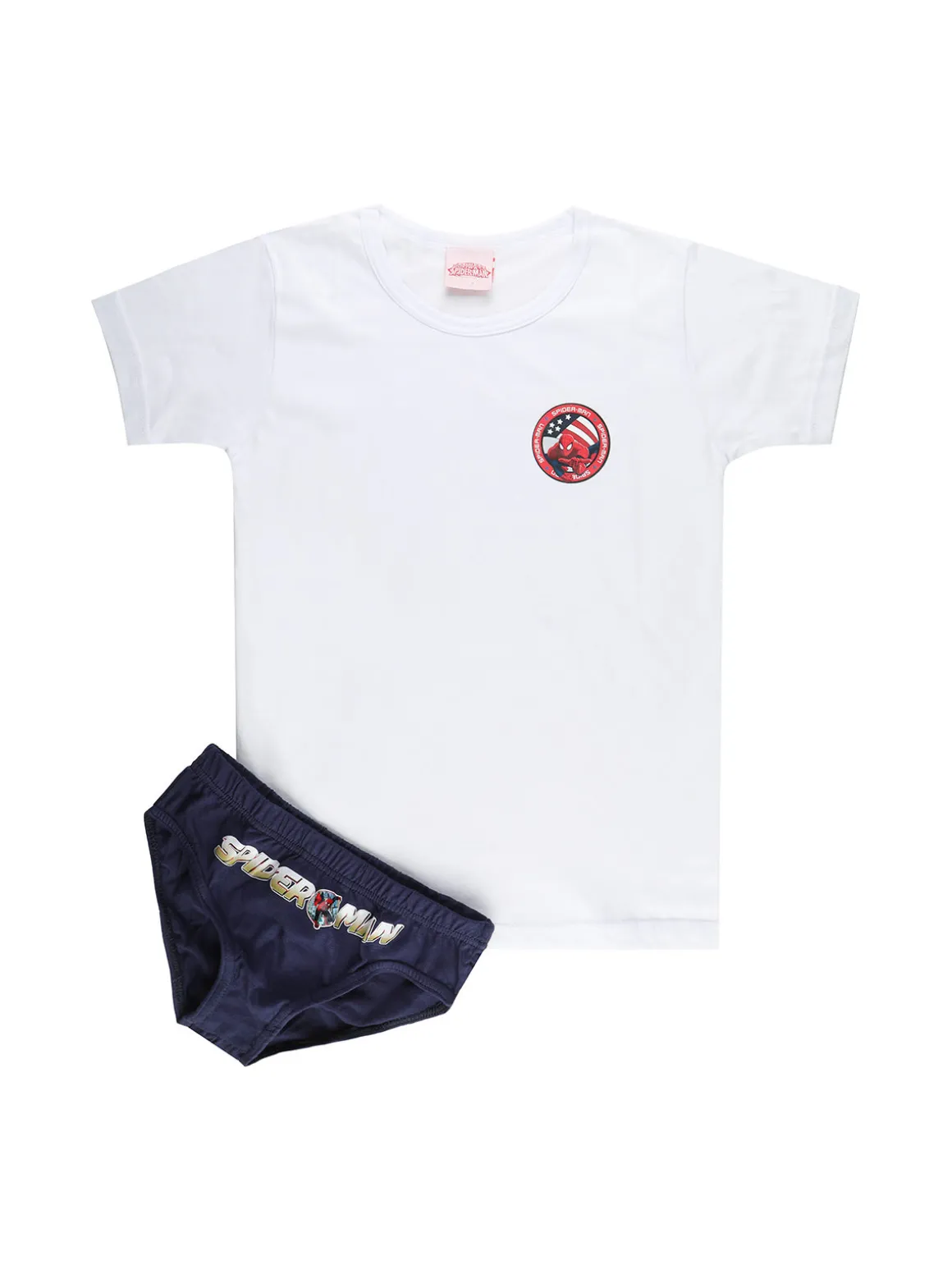 Marvel Spider-Man Completo intimo da bambino slip+ t-shirt