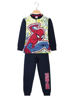 Marvel Spider-Man Pigiama lungo da bambino con stampa in cotone interlock