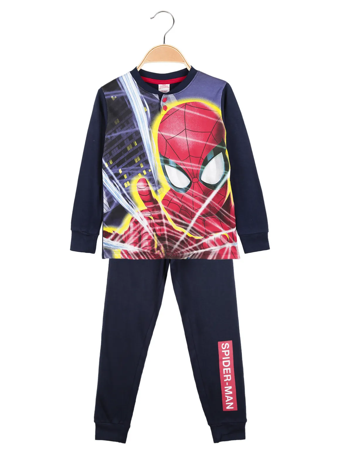 Marvel Spider-Man Pigiama lungo da bambino in caldo cotone