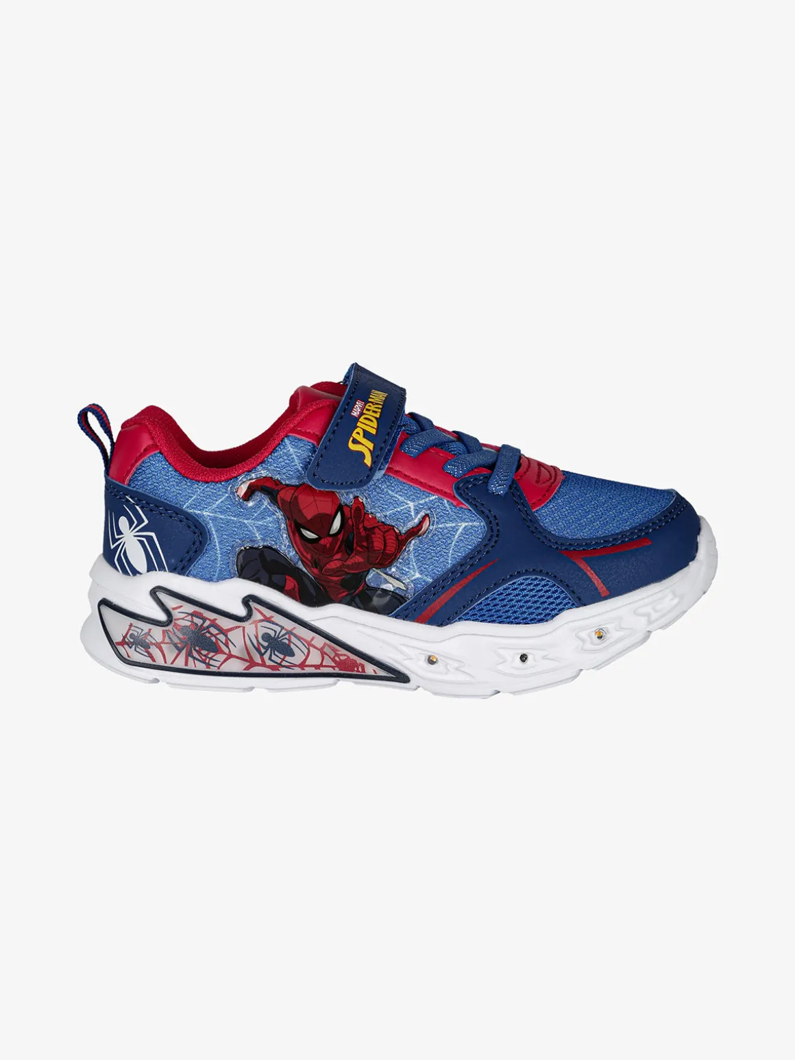 Marvel Spider-Man Sneakers da bambino con luci e cinturino a strappo