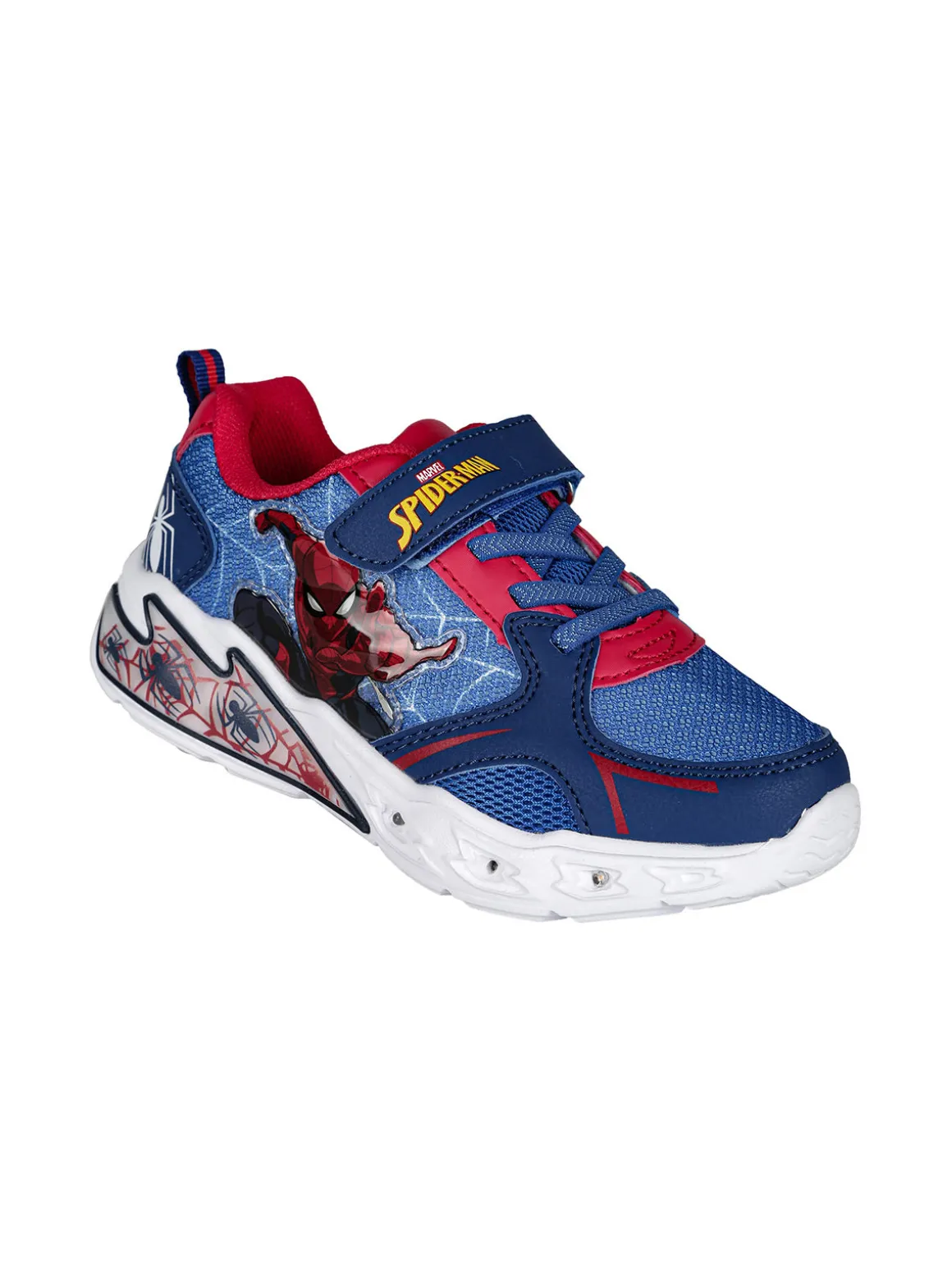 Marvel Spider-Man Sneakers da bambino con luci e cinturino a strappo