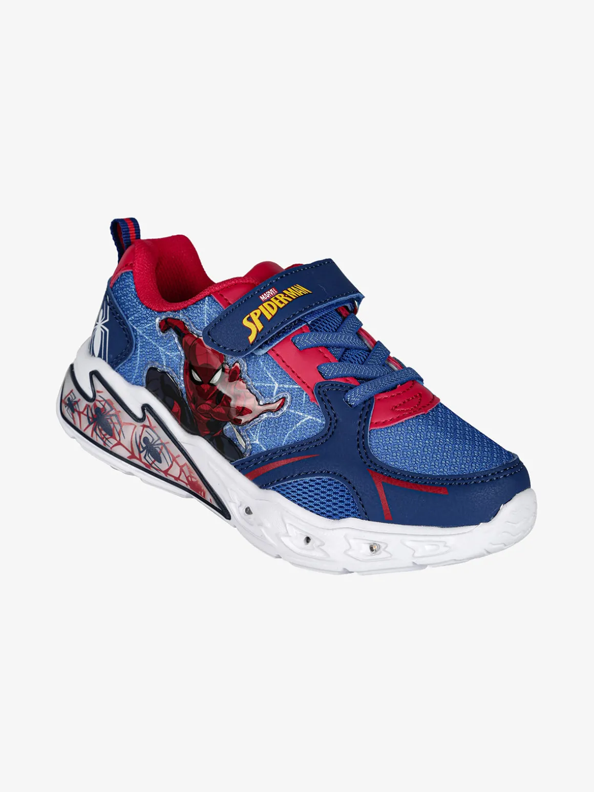 Marvel Spider-Man Sneakers da bambino con luci e cinturino a strappo