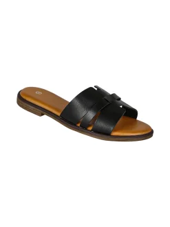 Mary & Co Ciabatte donna estive con fascia a intaglio - nero