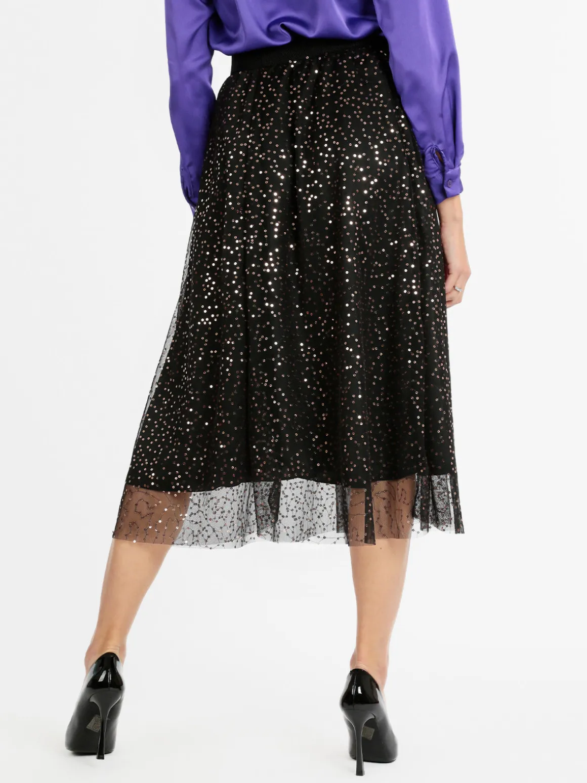 Max Chic Gonna con tulle e paillettes