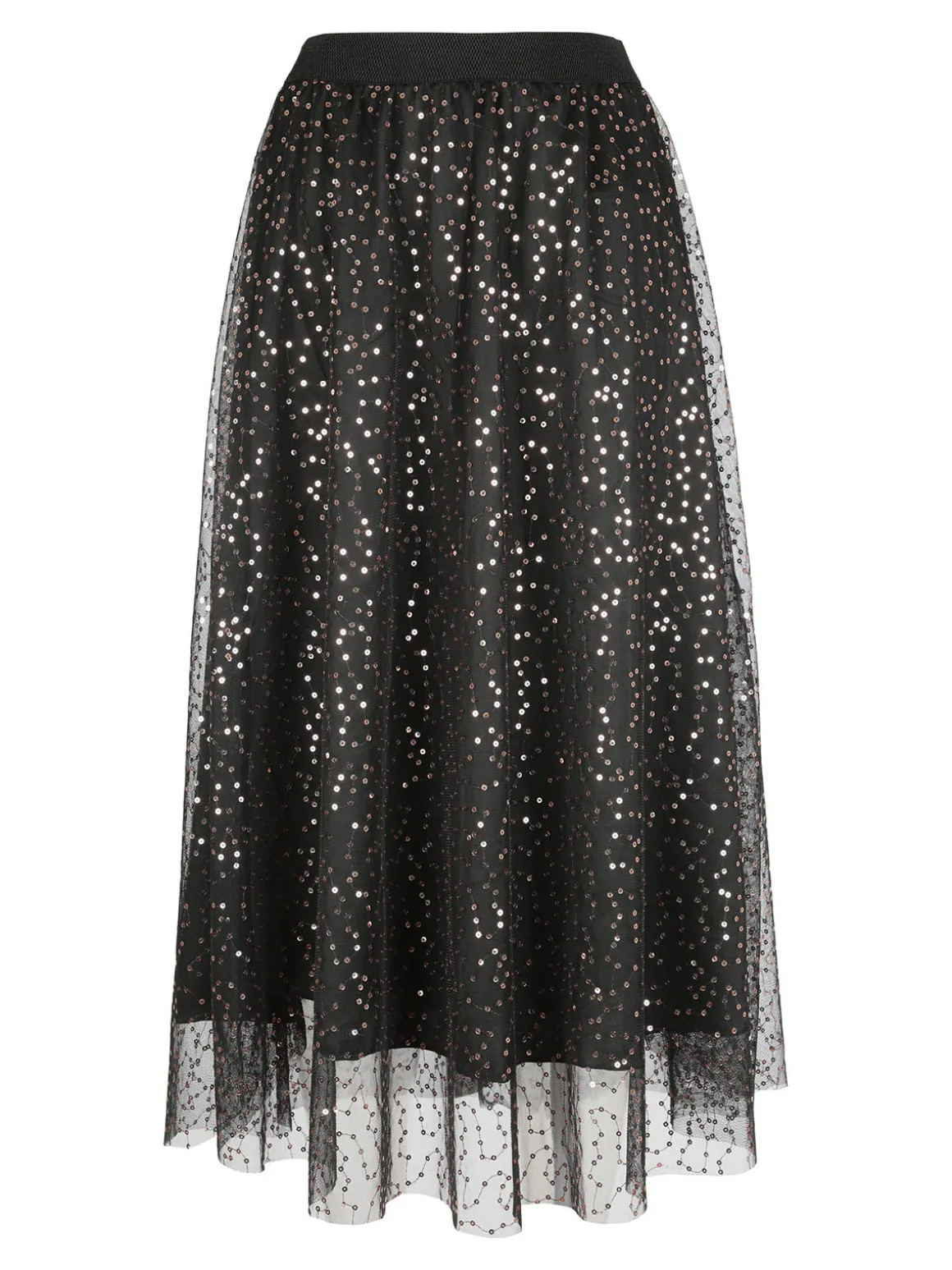 Max Chic Gonna con tulle e paillettes