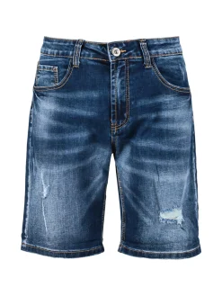 Max & Liu Bermuda da uomo in jeans con strappi