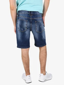 Max & Liu Bermuda da uomo in jeans con strappi
