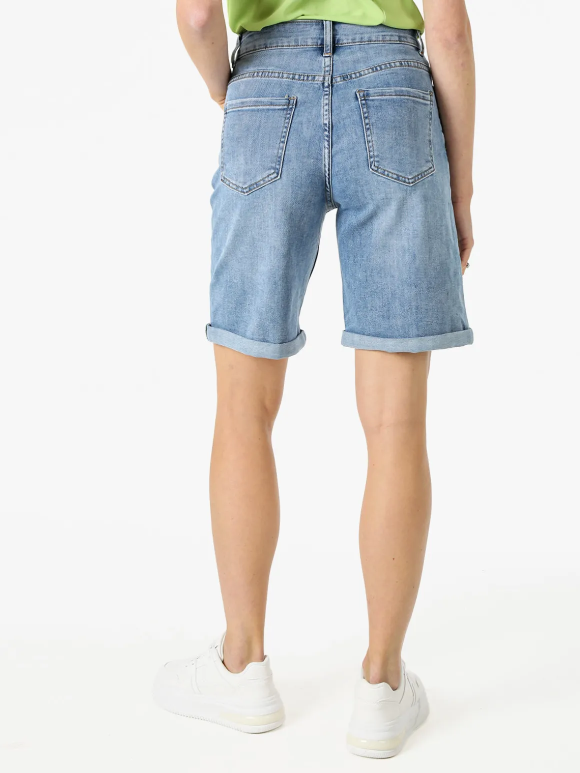 Max & Liu Bermuda in jeans da donna con risvolto - jeans