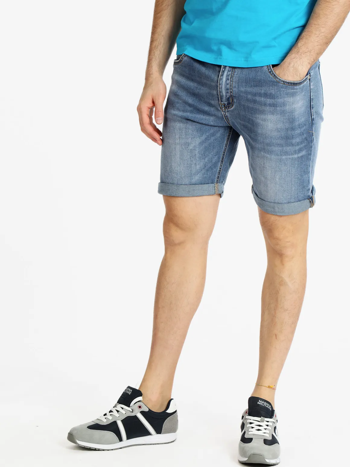Max & Liu Bermuda in jeans da uomo