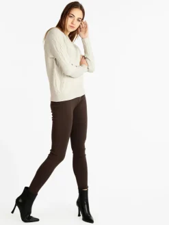 Max & Liu Jeggings elasticizzati donna felpati