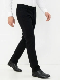 Max & Liu Pantaloni casual da uomo in cotone taglie grandi - nero