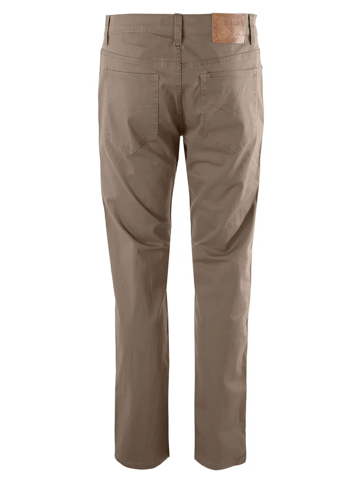 Max & Liu Pantaloni casual da uomo in cotone taglie grandi - marrone