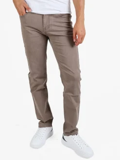 Max & Liu Pantaloni da uomo regular fit in cotone taglie grandi - marrone