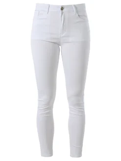 Max & Liu Pantaloni donna push-up - bianco