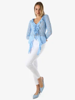 Max & Liu Pantaloni donna push-up - bianco