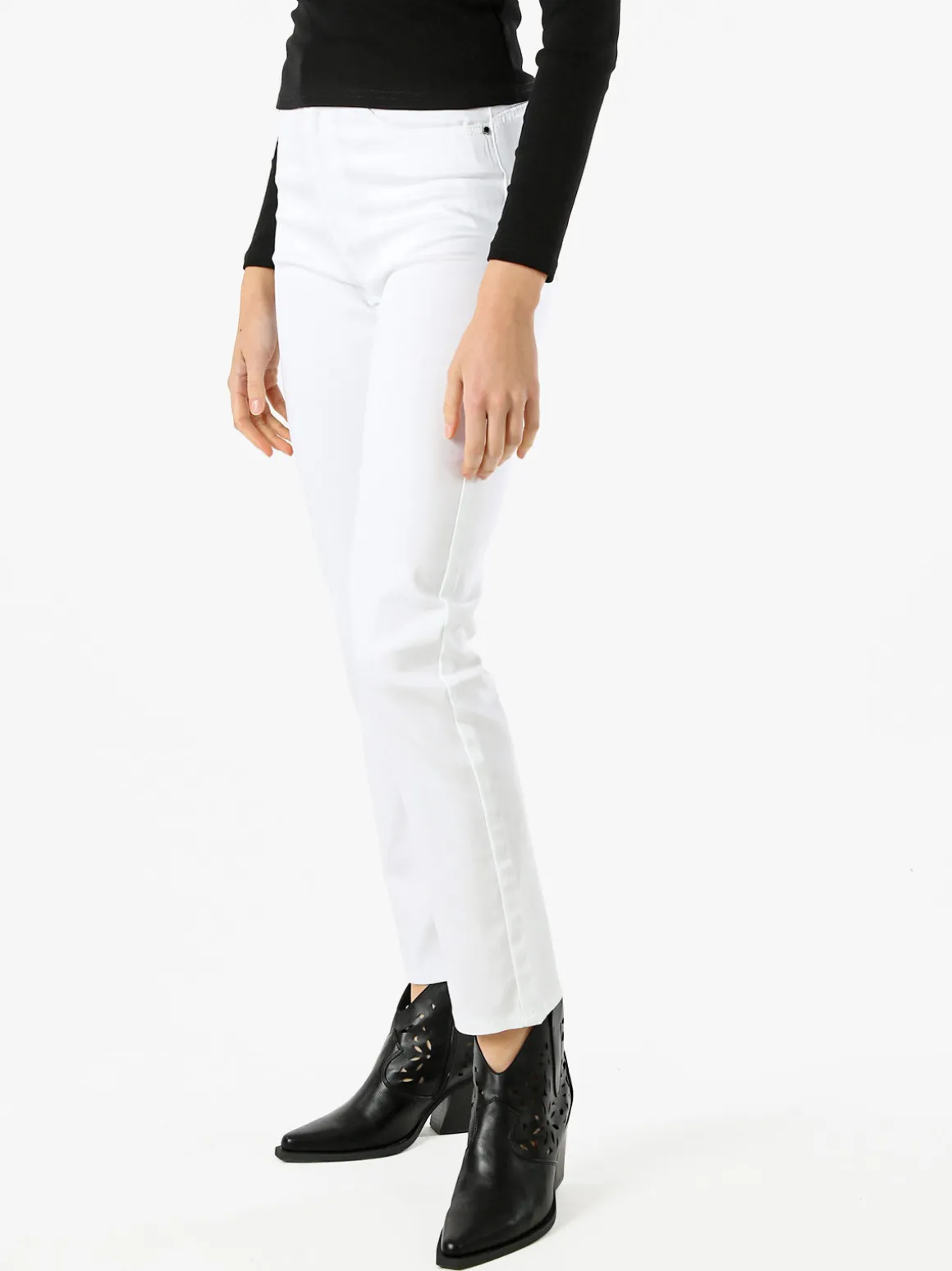 Max & Liu Pantaloni regular da donna - bianco