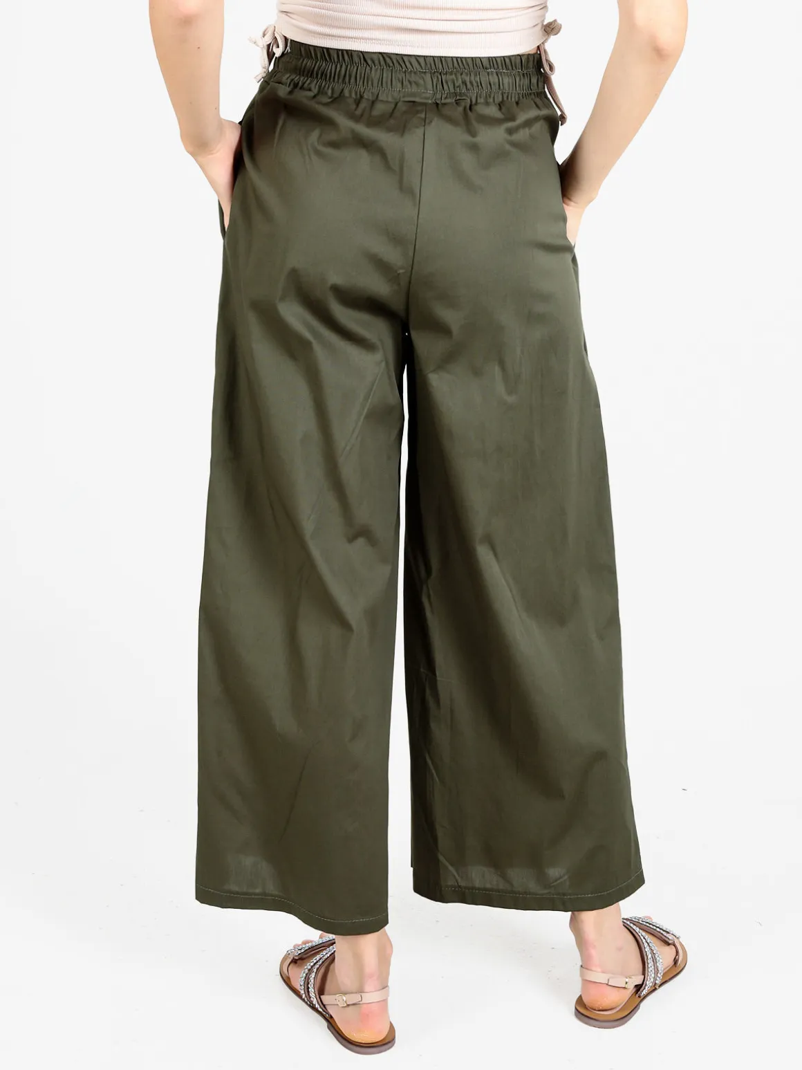 Maya Pantaloni donna a gamba larga in cotone
