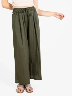 Maya Pantaloni donna a gamba larga in cotone