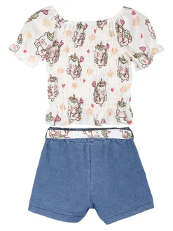 Mec Girl Completo da neonata con top e shorts