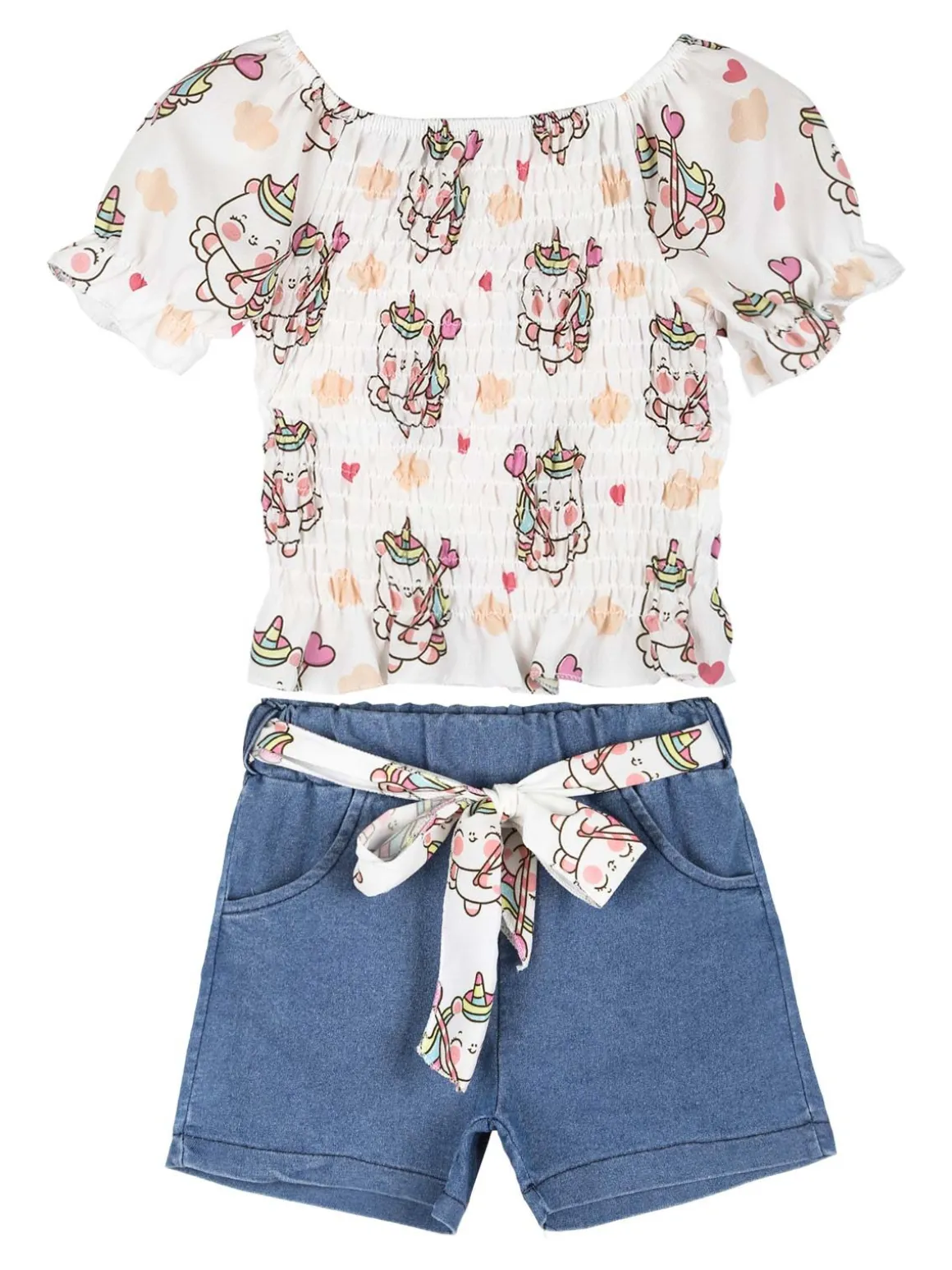 Mec Girl Completo da neonata con top e shorts