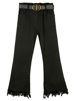 Mec Girl Pantaloni da bambina sfrangiati a zampa