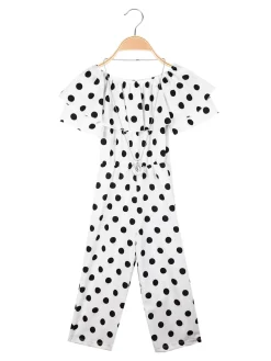Mec Girl Tuta jumpsuite da bambina a pois
