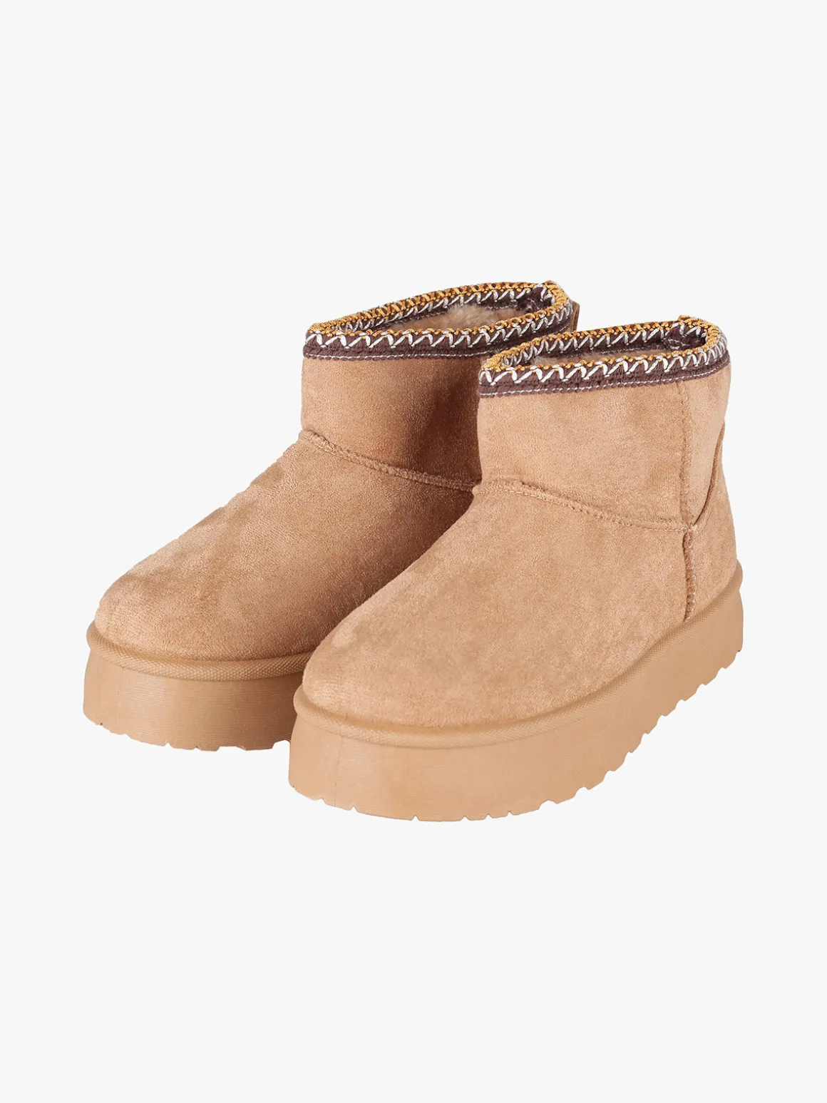 Melania Stivaletti da bambina scamosciati con interno peloso e platform