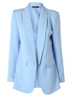 Melitea Blazer donna aperto - azzurro