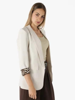 Melitea Blazer donna aperto - beige