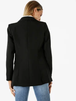 Melitea Blazer donna aperto con scollo risvoltato - nero