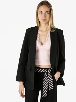 Melitea Blazer donna aperto - nero