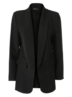 Melitea Blazer donna aperto - nero