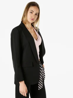 Melitea Blazer donna aperto - nero
