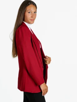 Melitea Blazer donna aperto tinta unita - bordeaux