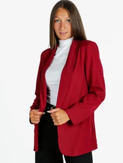 Melitea Blazer donna aperto tinta unita - bordeaux